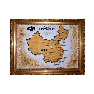 Картина из янтаря Карта Китая