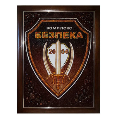 Картина из янтаря Эмблема Комплекс Безпеки