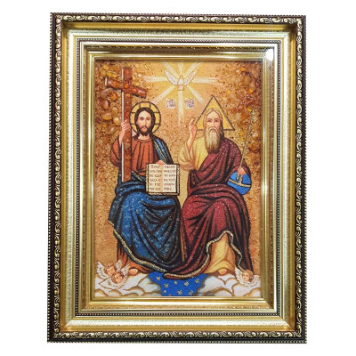 Икона из янтаря Святая Троица