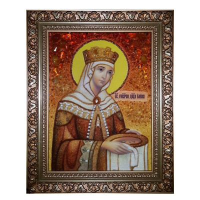 Икона из янтаря Святая Равноапостольная Царица Елена