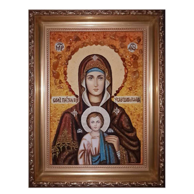 Ікона з бурштину Божої Матері Почутельніца